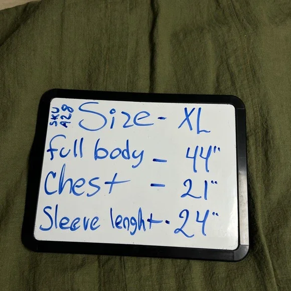 Aratta Silent Journey Olive Green Embroidered Ramie Duster Coat XL ED22J642 - Picture 13 of 13